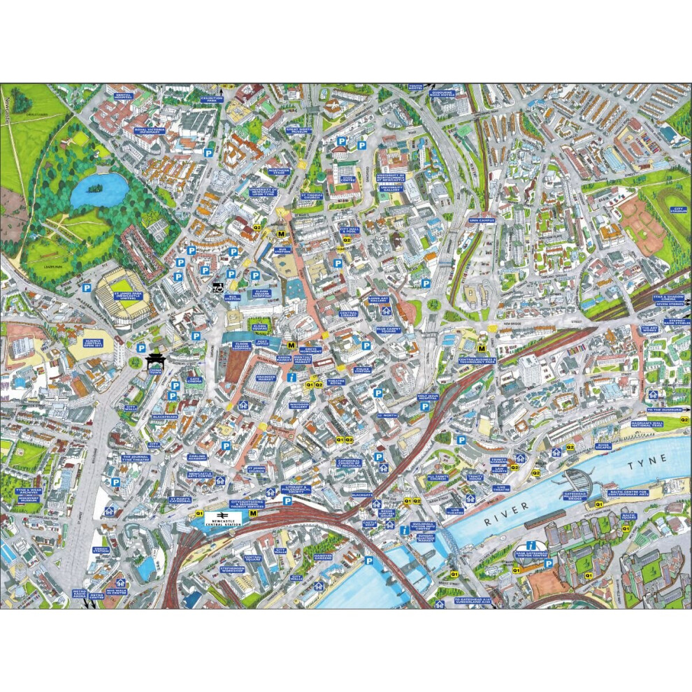 Cityscapes Street Map Of Newcastle 400 Piece Jigsaw Puzzle