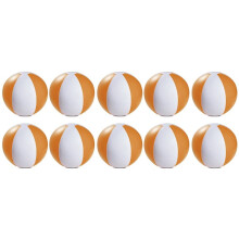 (Orange & White) Wholsesale Pack of 250 Colour Inflatable Blow Up Beach Balls