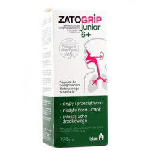 ZATOGRIP JUNIOR 6+ Syrup 120ml for Flu, Colds, Rhinitis & Sinusitis