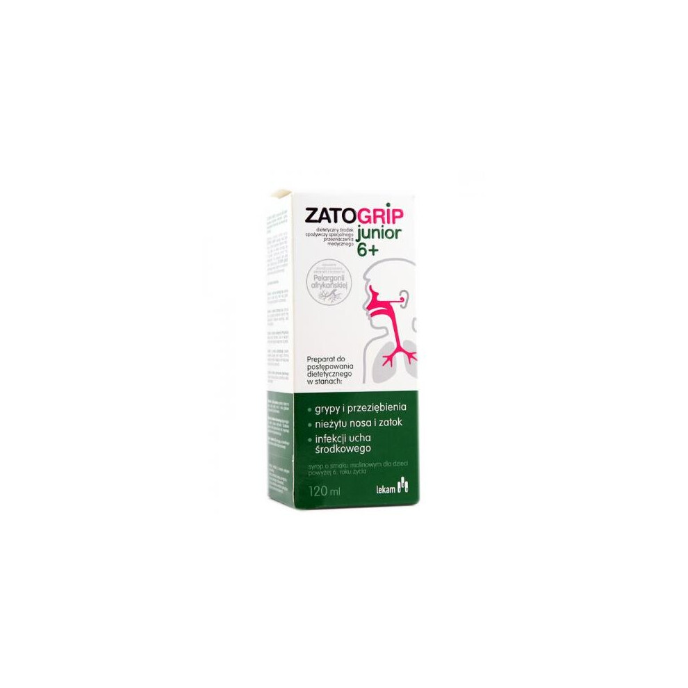 ZATOGRIP JUNIOR 6+ Syrup For flu, colds, rhinitis and sinusitis 120ml