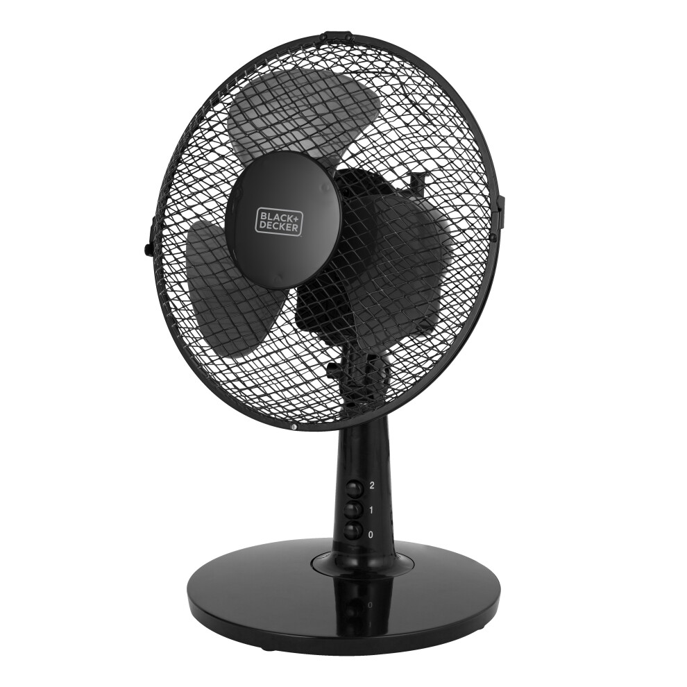 BLACK+DECKER BXFD52003GB 9 Inch Desk Fan with Long Life Motor, Black