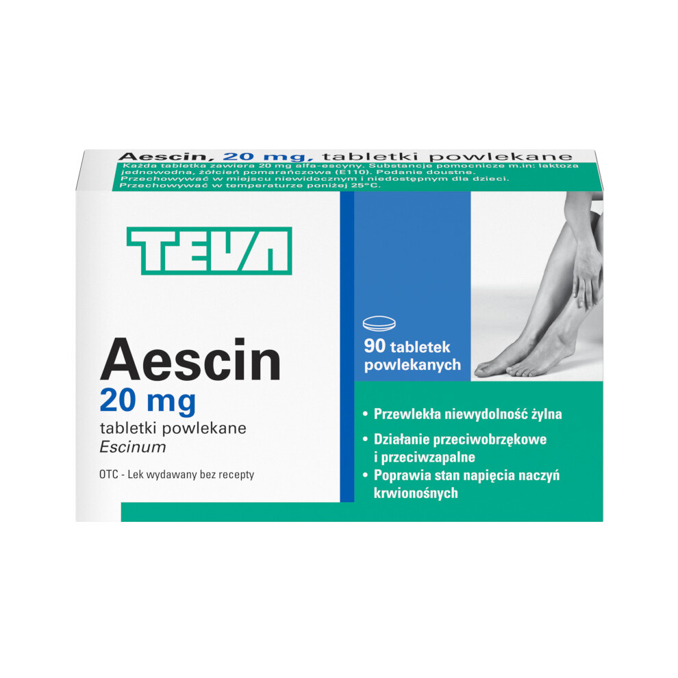 AESCIN - 90 tablets The drug for venous insufficiency