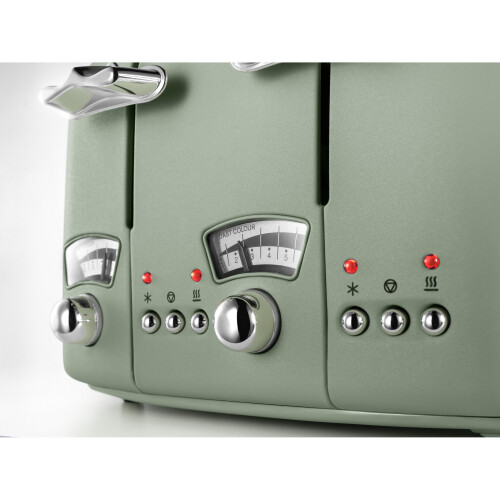 De'Longhi De'Longhi CTO4 Argento Flora 4 Slice Toaster - Green 2