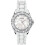 Sekonda Ladies White Stone Set Silicone Strap Watch 1