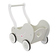 Chad Valley Babies to Love Wooden Doll's Pram - Durable Pushchair for 12m+ Role-Play