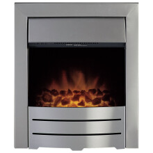 Adam Fires Colorado 2kW Electric Inset Fire - Brushed Steel