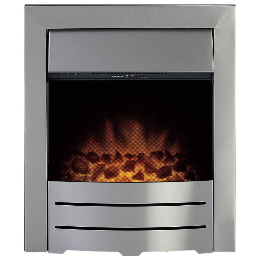 Adam Fires Colorado 2Kw Electric Inset Fire - Brushed Steel Silver