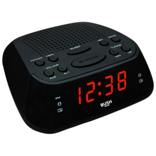 Bush Clock Radio - Black / Silver 1