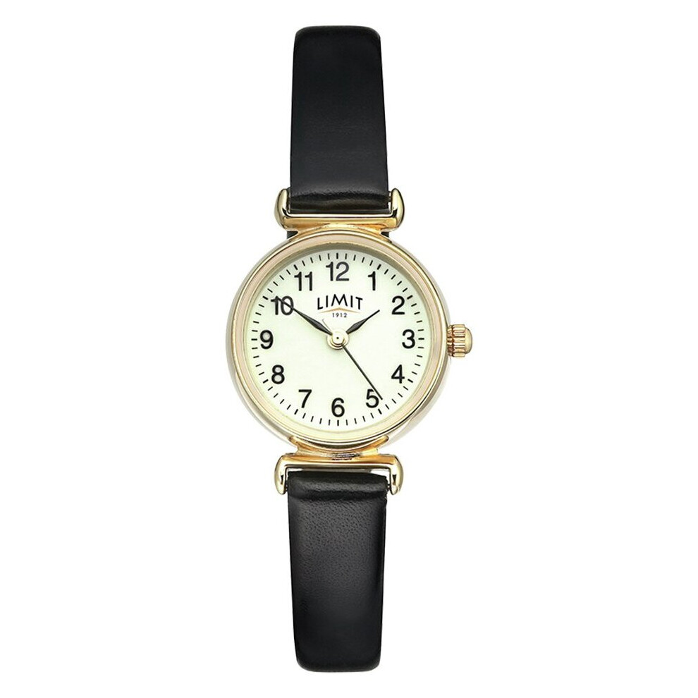 Limit Ladies Glow Dial Gold Plated Strap Watch