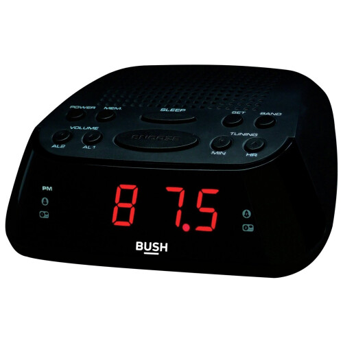 Bush Clock Radio - Black / Silver