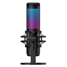 HyperX QuadCast S USB Condenser Mic for PC/PS4/Mac - RGB, 4 Polar Patterns, Gain Dial, Tap-to-Mute, Headphone Monitor, Shock Mount [EAN 740617303551]