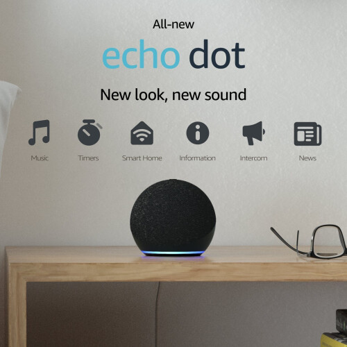Amazon Amazon Echo Dot 4th Gen Smart Speaker With Alexa- Black 1