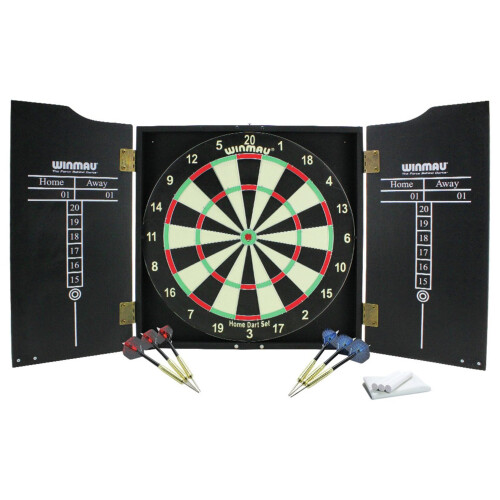 Armaf Winmau Home Double Sided Dartboard, Cabinet and Darts Set