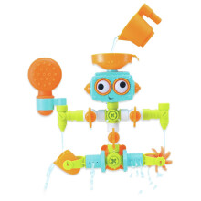 Infantino Senso Plug n Play Plumber Set - 16-Piece Bath Robot Toy for Cause & Effect Ages 10m+ Suction Cups Included EAN 3021105170259