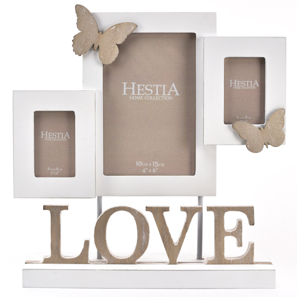 Widdop And Co. Hestia 3 Aperture Love Butterfly Frame Green
