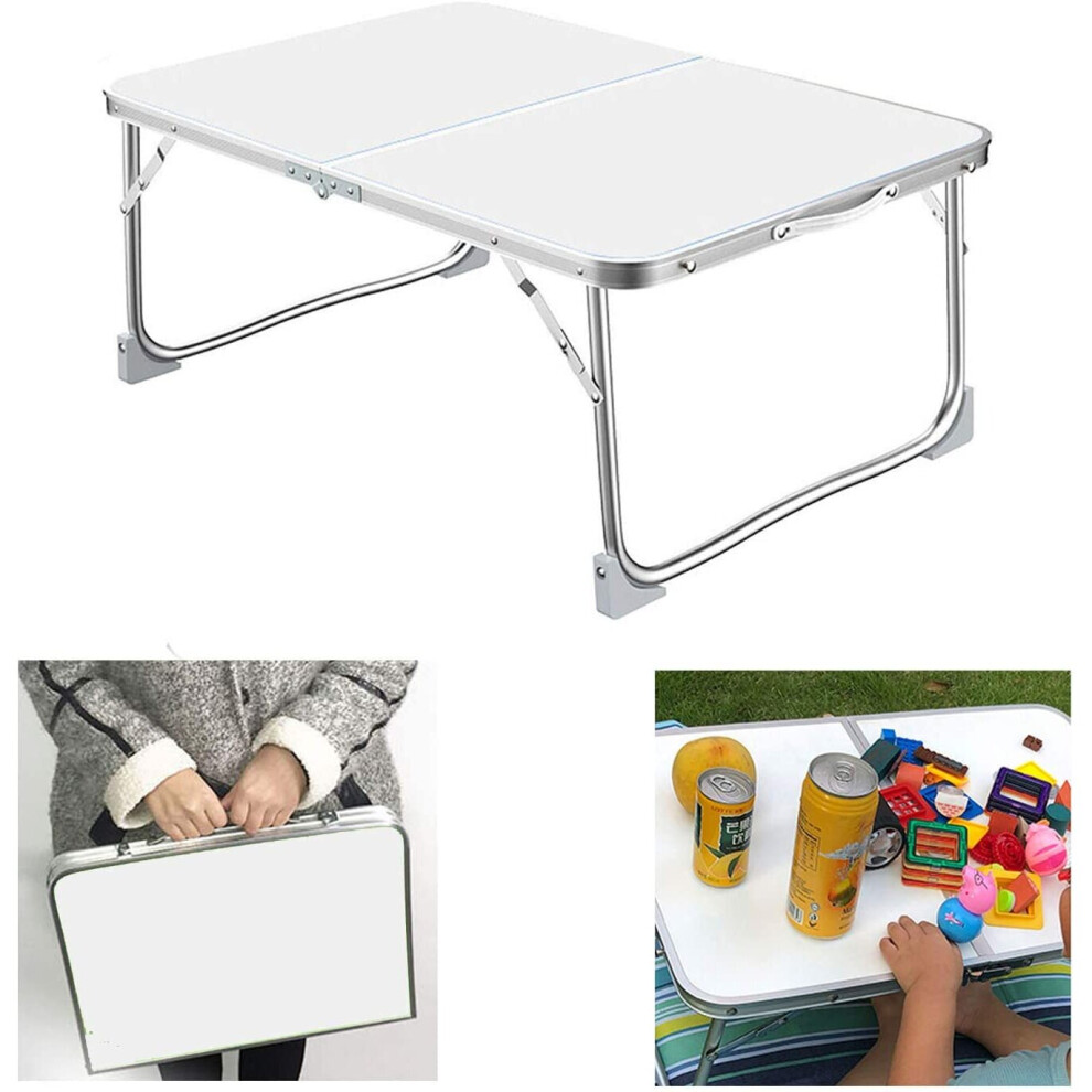 (60x40x26cm(White)) Outdoor Picnic Dining Folding Tables Small Camping Tables