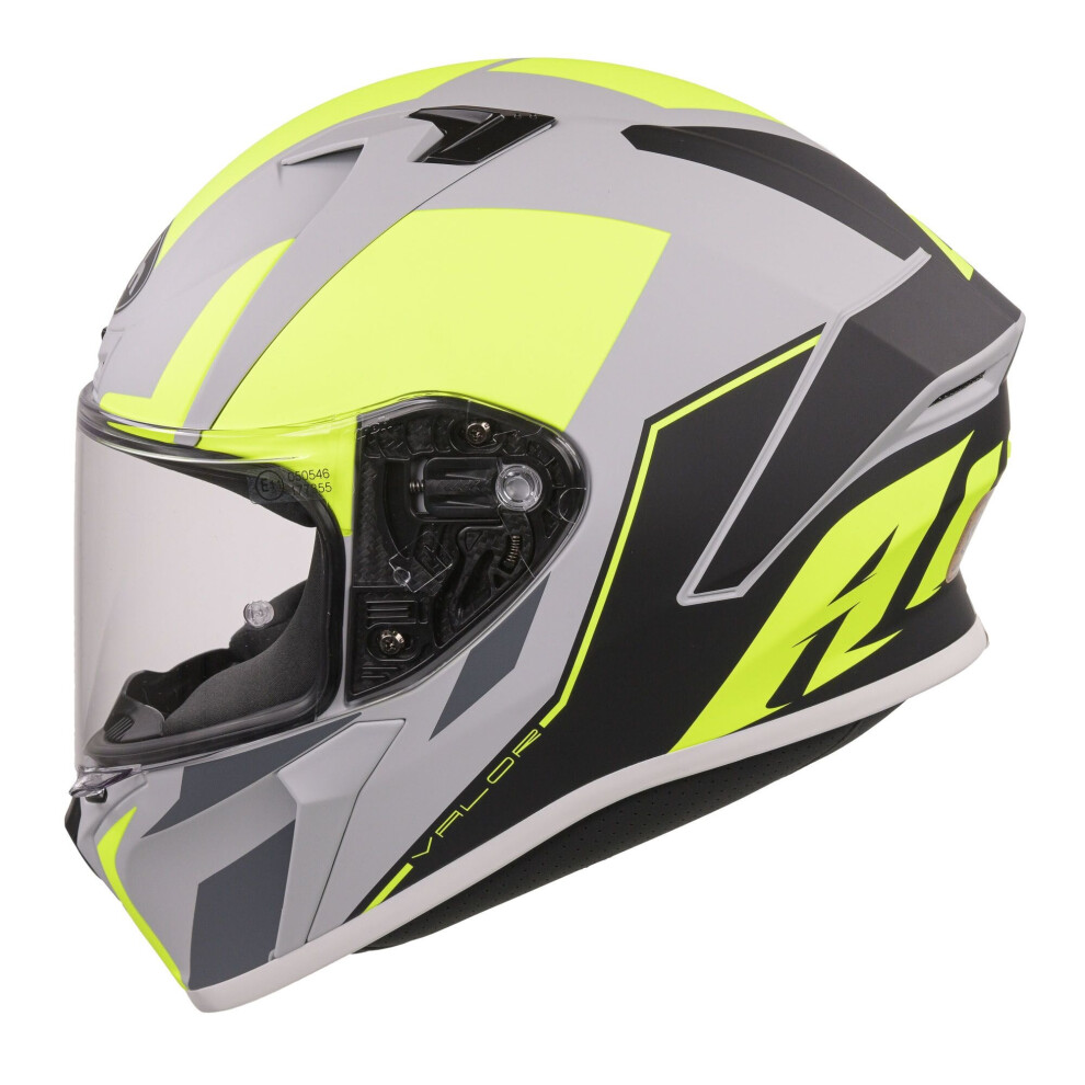 (, L) Airoh Valor Full Face Motorcycle Helmet Wings Yellow 8029243319214