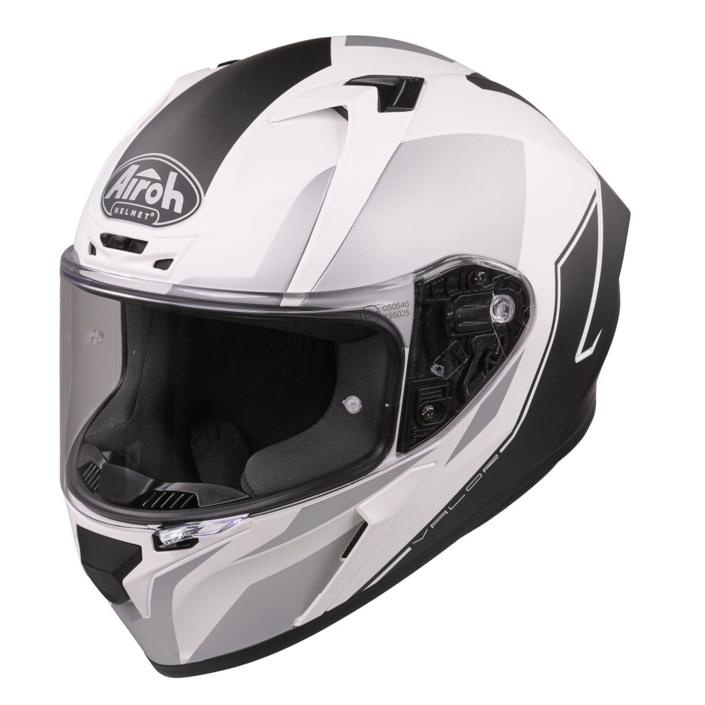 (, M) Airoh Valor Full Face Motorcycle Helmet Wings White 8029243319344