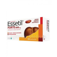 Essetil Forte 30x capsules Essentiale Max 600mg Choline