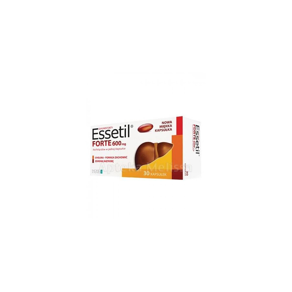 Essetil Forte 30x capsules Essentiale Max 600mg Choline