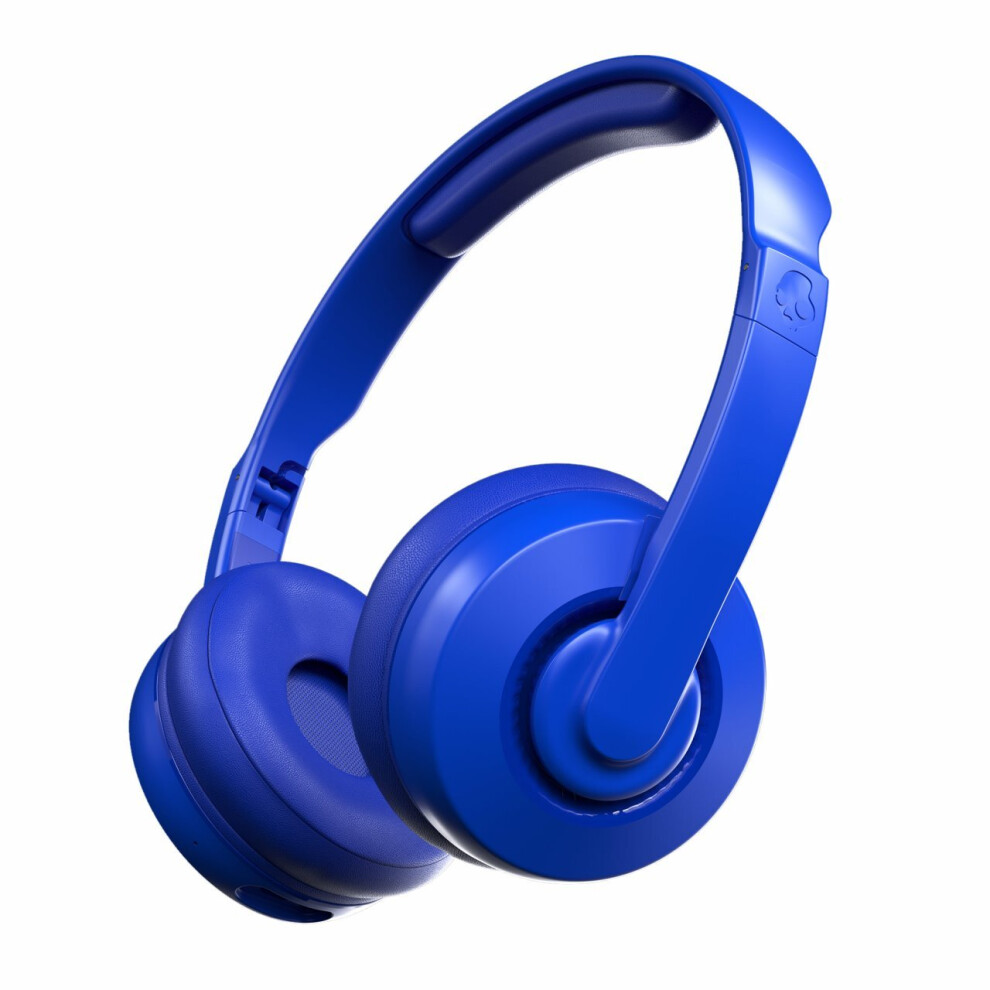 (Blue) Skullcandy Cassette Wireless Bluetooth On-Ear Collapsible Earphones Headphones