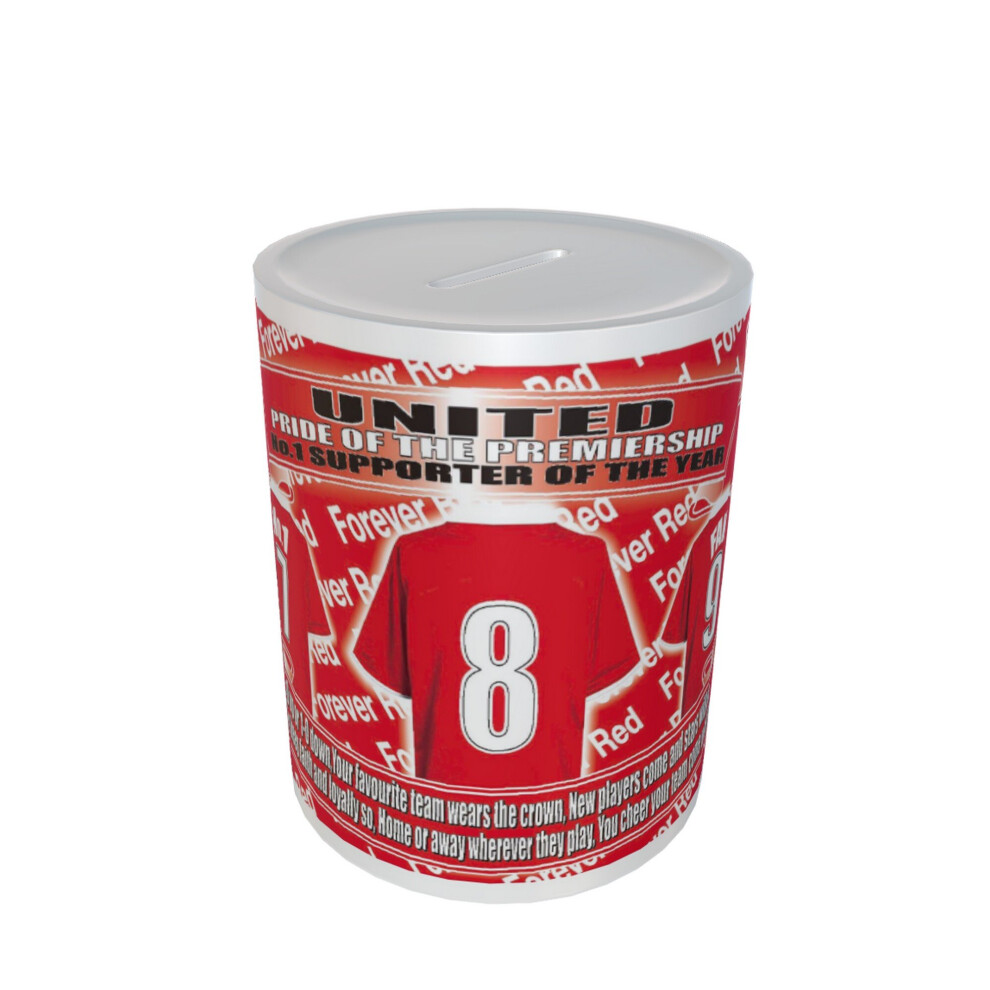 Manchester United Football Shirt Ceramic Money Box Gift