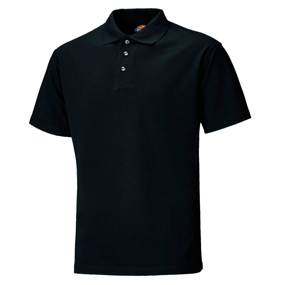 (Black, S) DICKIES Men's Classic POLO Shirt Short Sleeve SH21220