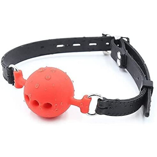 Ball Gag Full Silicone, Lockable High Quality Breathable Mouth Gag 1