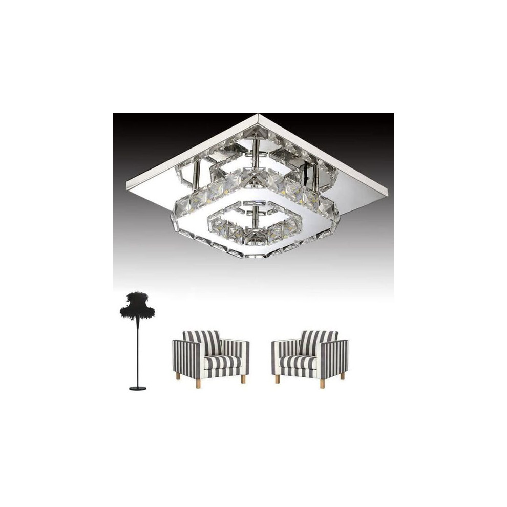 Stoex Modern 20Cm 12W Led Crystal Ceiling S Chandeliers Aisle Cool Light/White