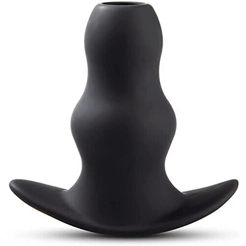 Silicone Peep Hole Hollow Butt Plug Enema, Large