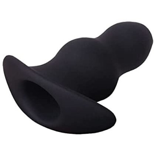 Silicone Peep Hole Hollow Butt Plug Enema, Large 1