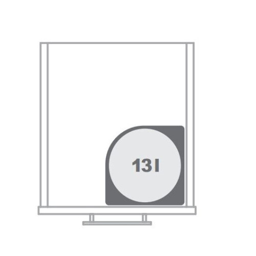 (White) Automatic waste bin under sink 13l 2