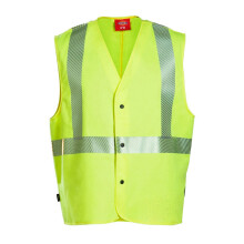 (4XL) DICKIES FR High Vis Flame Resistant PPE Safety Vest Waistcoat YELLOW 349UT70