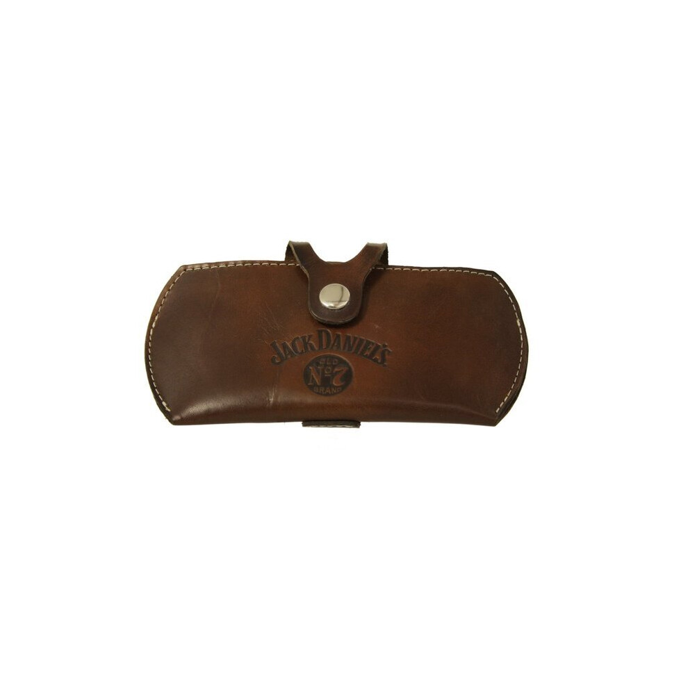 Jack Daniel's Western leather glasses case with belt loop