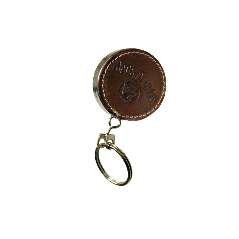 Jack Daniel's Western leather extendable keychain