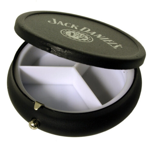 Jack Daniels Jack Daniel's round black pill box