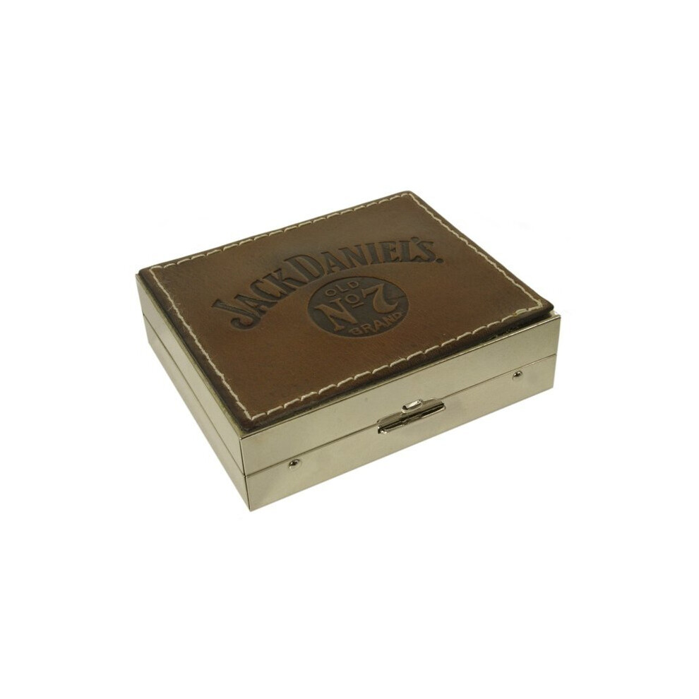 Jack Daniels Jack Daniel's Western Leather Travel Contact Lens Case Accessories With Mirror