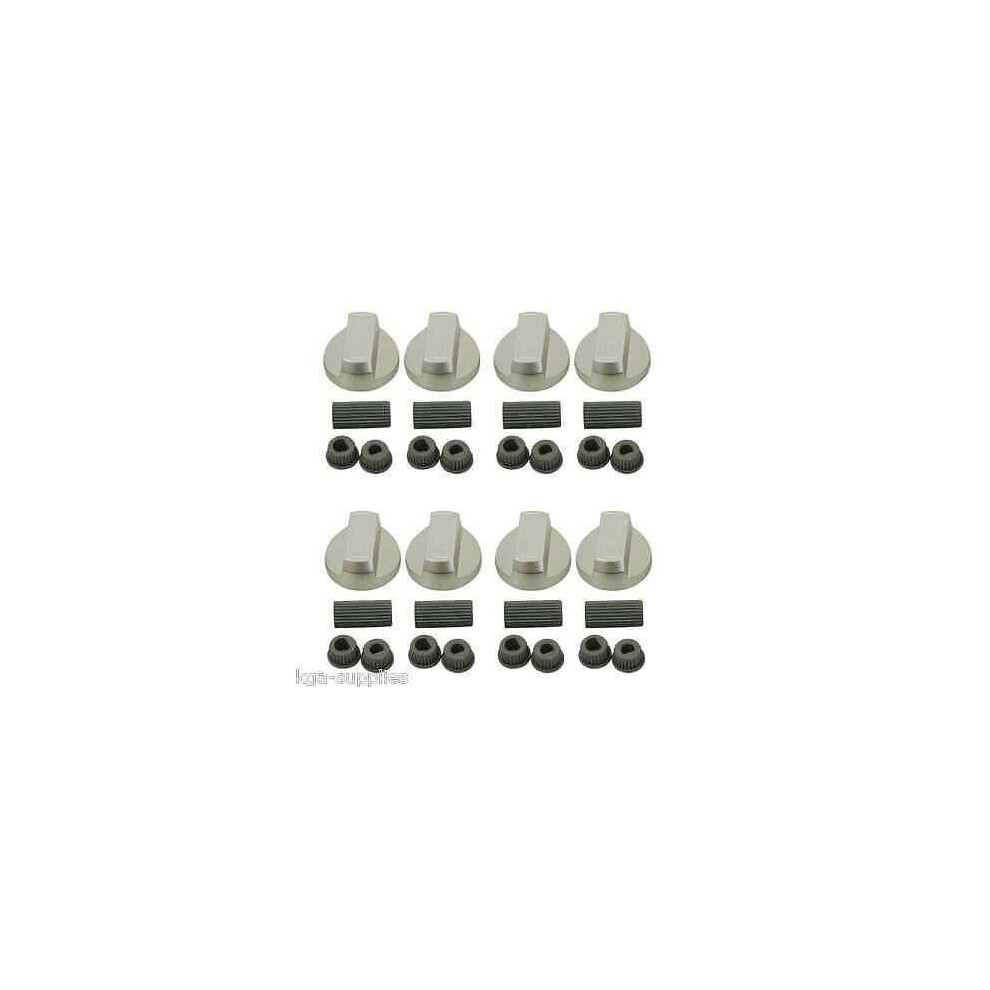 8 x Silver Oven Knobs For Baumatic Whirlpool Electrolux Hob Cooker Switch Knob