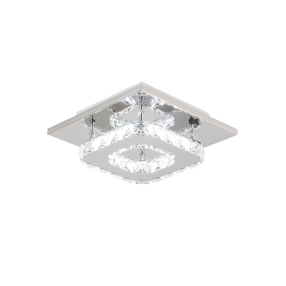 Modern K9 Crystal Chandelier Lighting Clear Glass Crystal Ceiling Light LED Ceiling Pendant Lights Fixture for Living Room Bedroom Dining Room?White?