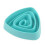 (Blue) Triangular Dog Slow Eating Training Bowl 1