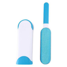 (Sky Blue Big, as shows) Pet Dog Cat Double-sided Hair Removal Brush