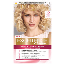 L'Oreal Paris Excellence 10 Natural Baby Blonde Hair Dye - 1 Kit, 100% Grey Coverage, Pro-Keratin, Ceramide & Collagen, 30-Minute Permanent Color
