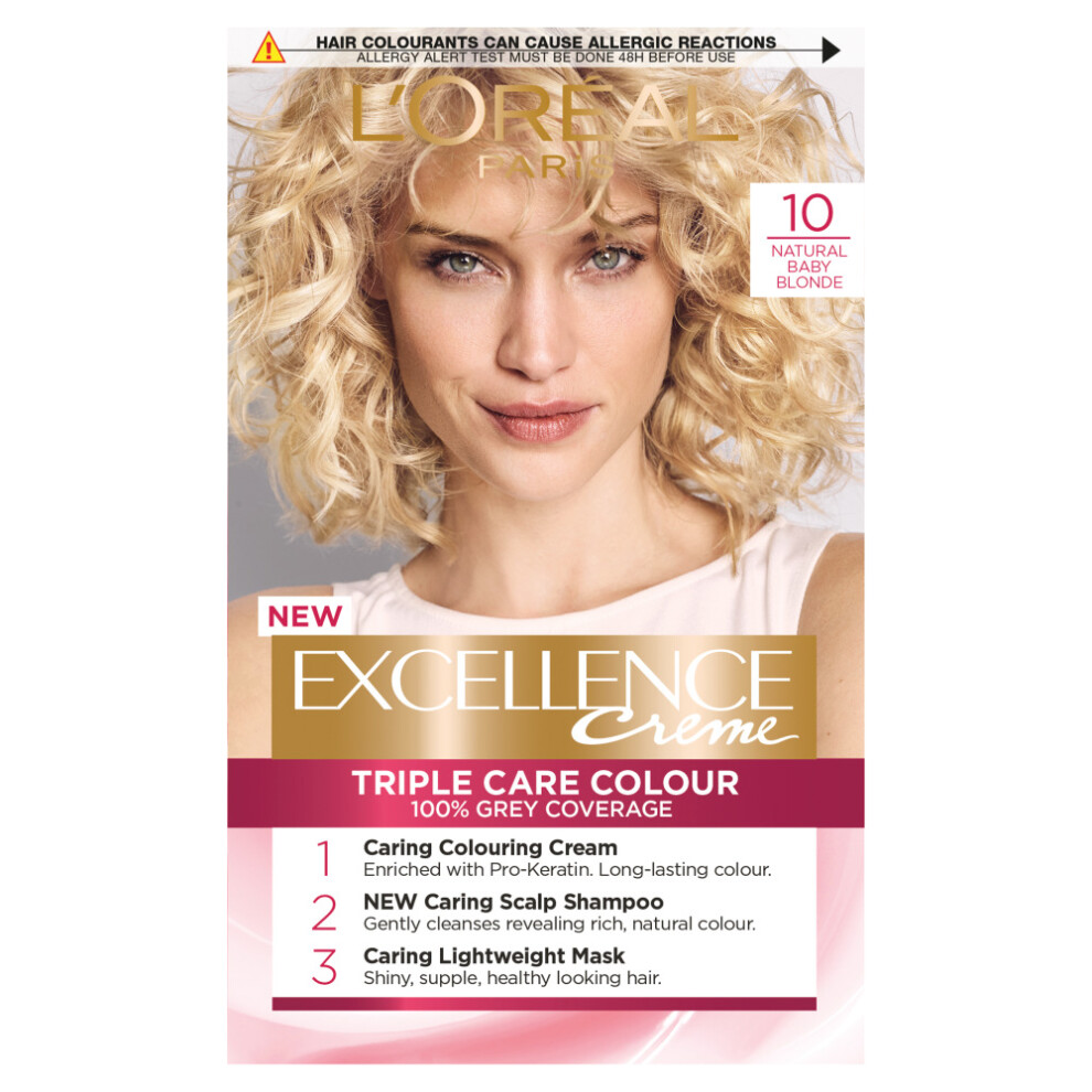 L'Oreal Paris Excellence 10 Natural Baby Blonde Hair Dye - 1 Kit