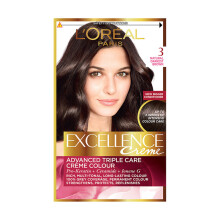 L'Oreal Excellence Permanent Hair Colour 3 Natural Darkest Brown