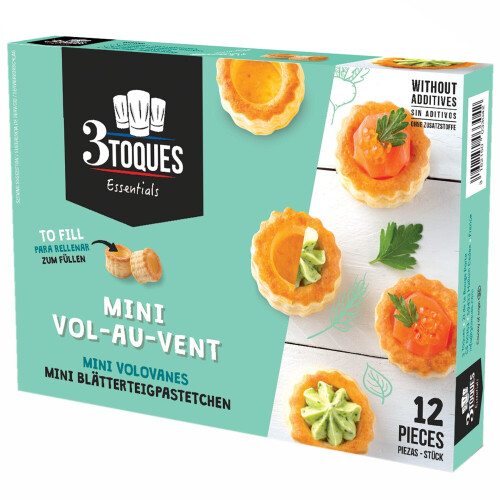 3 Toques Mini Vol Au Vents - 1x12
