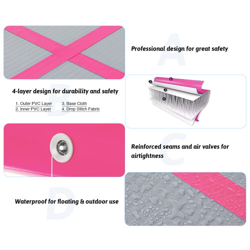 Crenex 3m Inflatable Gymnastics Tumbling Mat 2