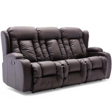 (Brown, 3 Seater) CAESAR HIGH BACK BOND GRADE LEATHER RECLINER 3+2+1 SUITE SOFA ARMCHAIR SET