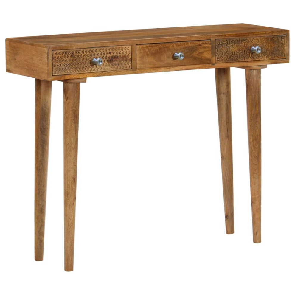 vidaXL Solid Mango Wood Console Table 102x30x79cm Entryway Display Stand Desk