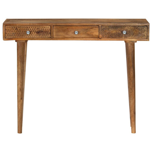 VidaXL vidaXL Solid Mango Wood Console Table 102x30x79cm Entryway Display Stand Desk 1