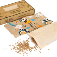 Lavender Eye Pillow Natural Cotton and Juco in Gift Box Sleepy Panda